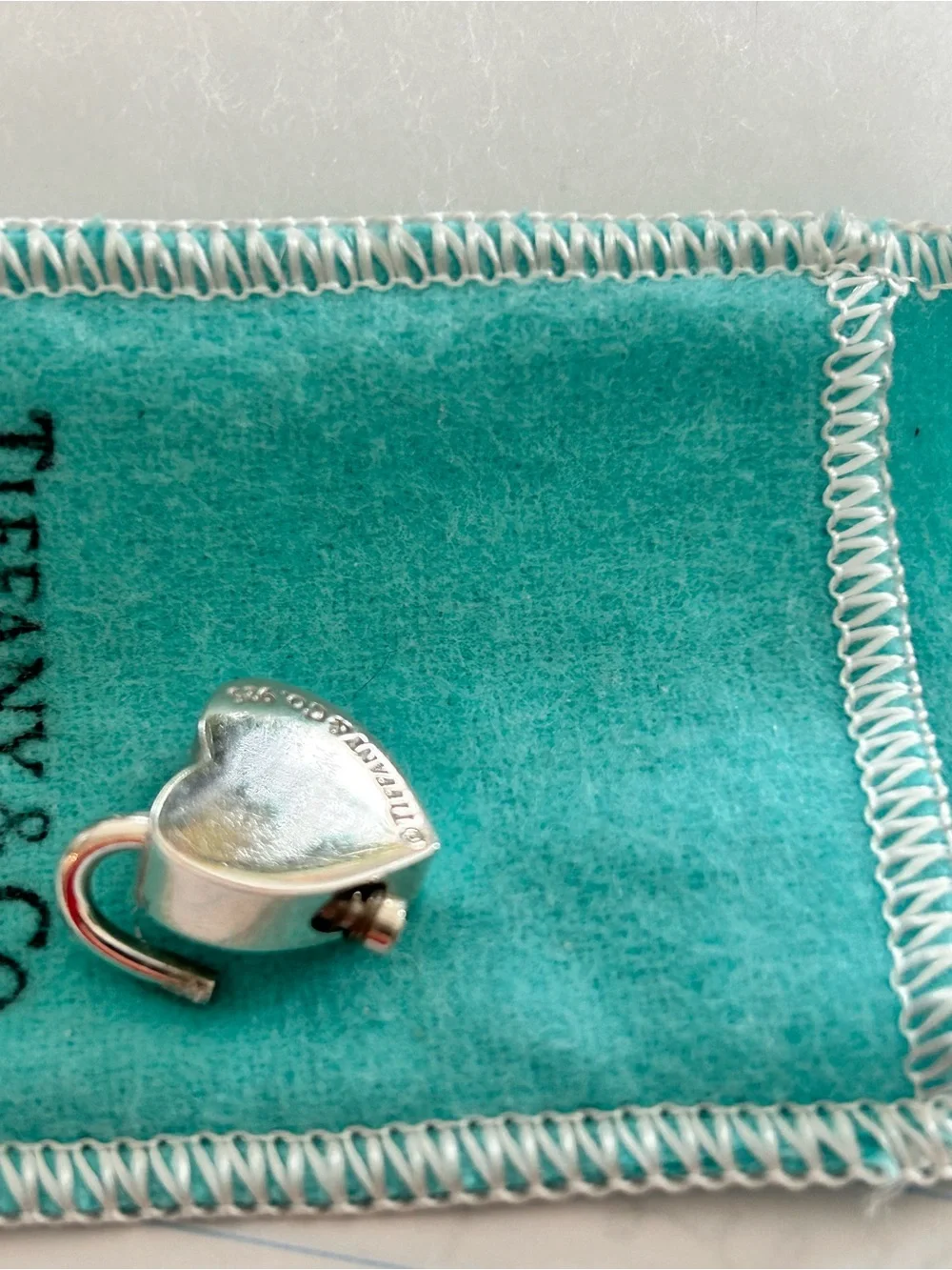 Tiffany & Co. Return to Tiffany Heart Lock Charm .925 Sterling Silver - Picture 3 of 11